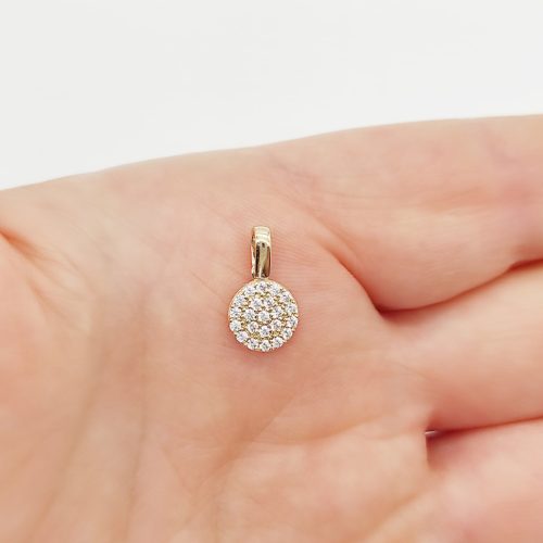 Sárga arany szikrázó köves medál