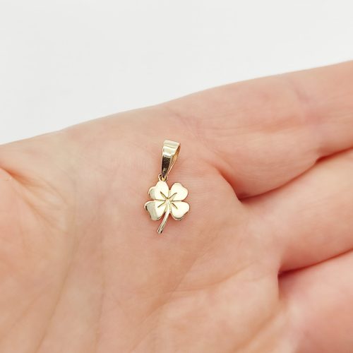 Sárga arany lóhere medál