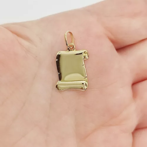 Sárga arany gravírozható papírusz medál