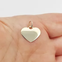 Sárga arany szív medál