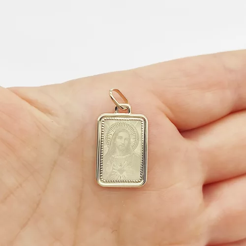 Sárga arany vallási témájú medál