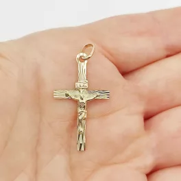 Sárga arany kereszt medál