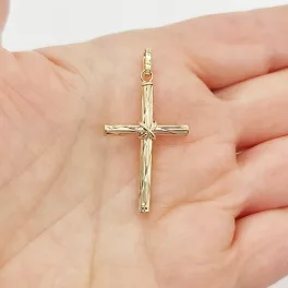 Sárga arany kereszt medál