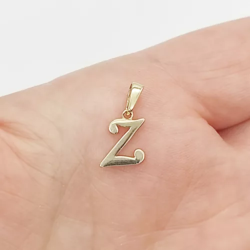 Sárga arany írott "Z" betű medál