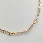 Sárga-fehér arany modern nyaklánc