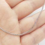 Fehér arany barbara nyaklánc - 50 cm