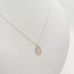 Sárga arany nyaklánc modern medállal