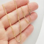 Sárga arany barbara nyaklánc - 50 cm