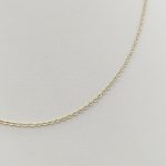 Sárga arany fehéren csillogó gyöngyanker lánc - 50 cm