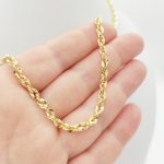 Sárga arany hamis walles nyaklánc - 45 cm