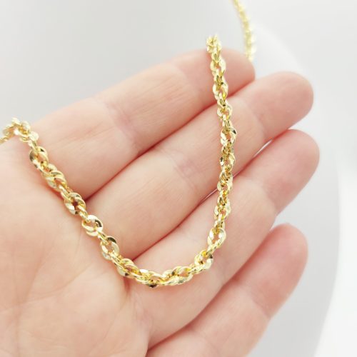 Sárga arany hamis walles nyaklánc - 45 cm