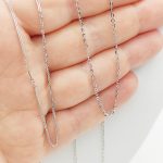 Fehér arany anker nyaklánc - 50 cm