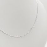 Fehér arany anker nyaklánc - 45 cm