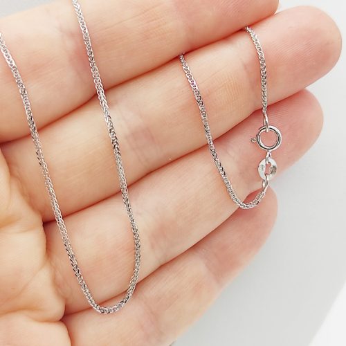 Fehér arany barbara nyaklánc - 50 cm