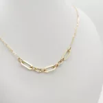 Sárga arany modern nyaklánc