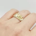 Sárga arany modern gyűrű kő nélkül