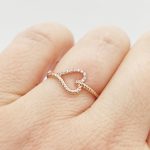 Rozé arany szív gyűrű