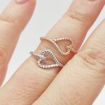 Rozé arany szív gyűrű