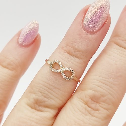 Sárga arany végtelen gyűrű