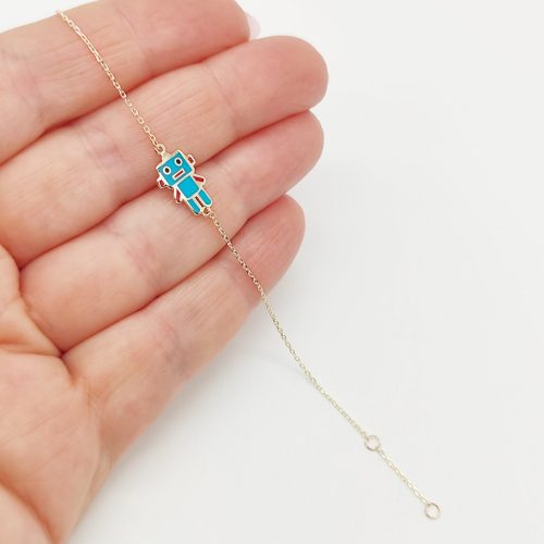 Sárga arany robotos gyermek karlánc