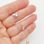 Sárga arany gyermek karlánc pillangókkal