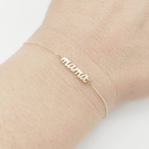 Sárga arany karlánc Mama medállal