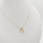 Sárga arany nyaklánc kis gyönggyel