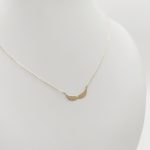 Sárga arany nyaklánc angyalszárny medállal