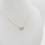 Sárga arany nyaklánc Fatima szeme medállal