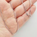 Fehér arany barbara nyaklánc - 42 cm