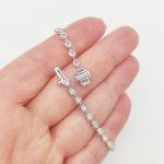 Fehér arany karlánc gyémántokkal