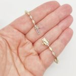 Sárga arany elegáns karlánc gyémántokkal