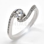 Sorrento arany eljegyzési gyűrű gyémánttal