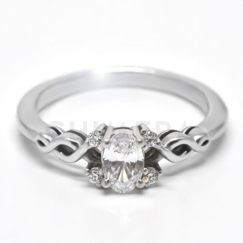 Fiesole arany eljegyzési gyűrű gyémánttal