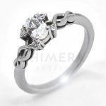 Fiesole arany eljegyzési gyűrű gyémánttal