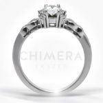 Fiesole arany eljegyzési gyűrű gyémánttal