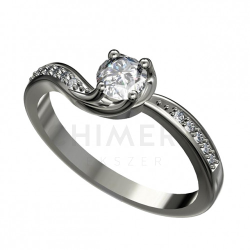 Taormina arany eljegyzési gyűrű gyémánttal