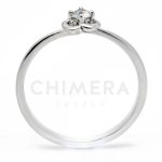 Cortona arany eljegyzési gyűrű gyémánttal