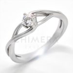 Amalfi arany eljegyzési gyűrű gyémánttal