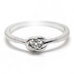 Alba arany eljegyzési gyűrű gyémánttal