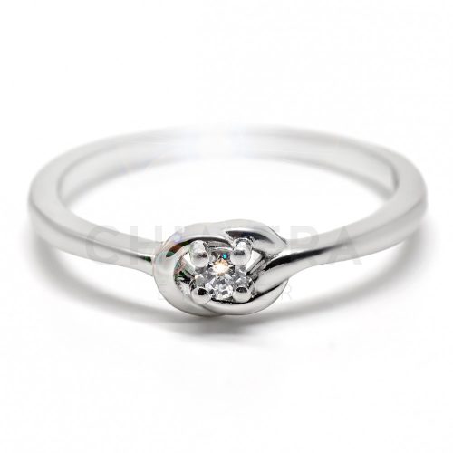 Alba arany eljegyzési gyűrű gyémánttal