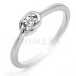 Alba arany eljegyzési gyűrű gyémánttal