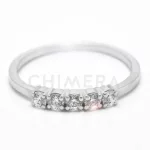 Ischia arany eljegyzési gyűrű gyémánttal