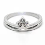 Genova arany eljegyzési gyűrű gyémánttal