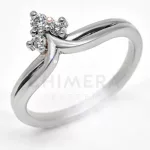 Genova arany eljegyzési gyűrű gyémánttal