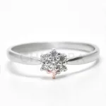 Belluno arany eljegyzési gyűrű gyémánttal