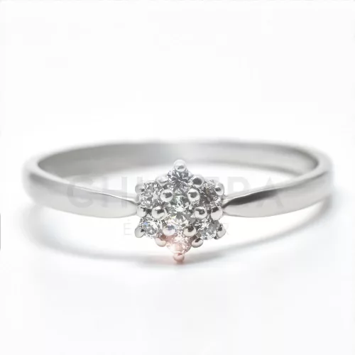 Belluno arany eljegyzési gyűrű gyémánttal