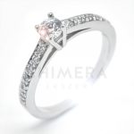 Modena arany eljegyzési gyűrű gyémánttal