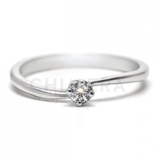 Treviso arany eljegyzési gyűrű gyémánttal