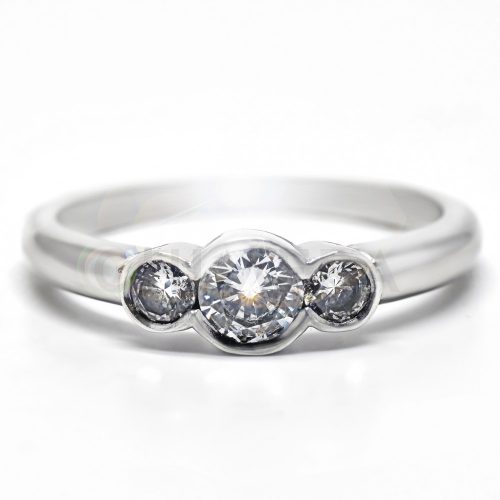 Tivoli arany eljegyzési gyűrű gyémánttal